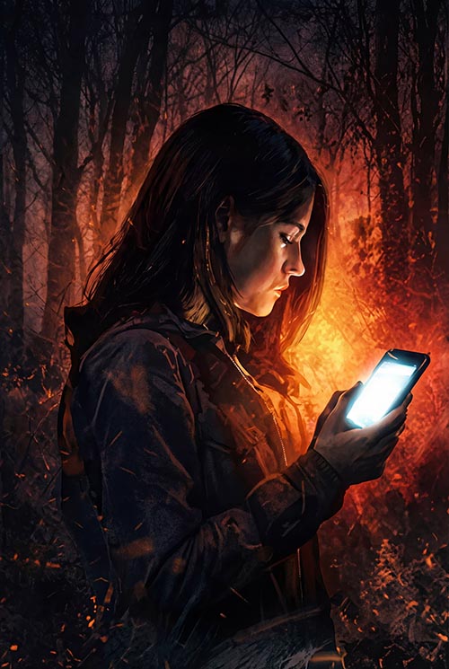 The Friend Request placeholder book cover for the Hallway Horror series by Ceri Nyx.